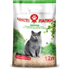 Чистые лапки СТАНДАРТ древесный наполнитель, 3 кг